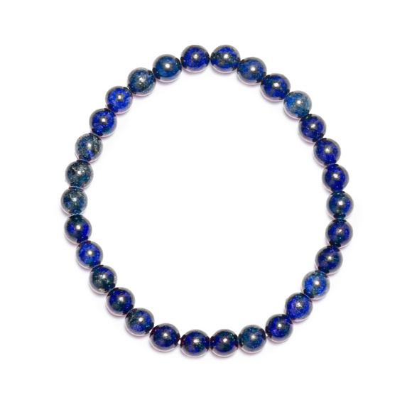 Lapis Lazuli Stretch Bracelet for Men and Woman - The stone of Truth and Loyalty - Picture 3 of 4